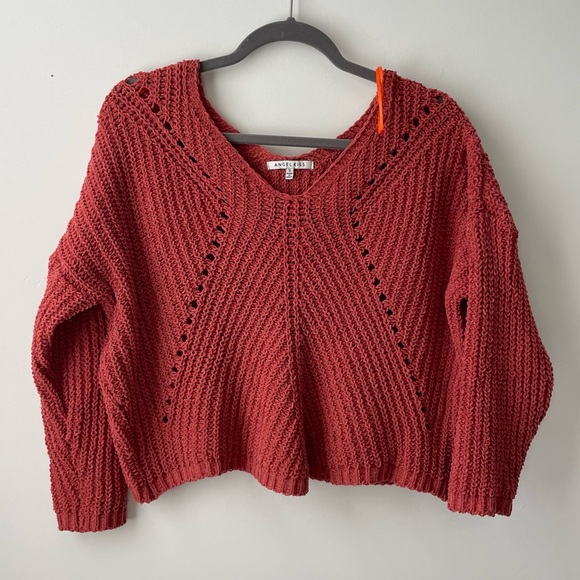 Angel Kiss Burnt Orange / Red Sweater S - Picture 1 of 3